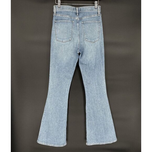 Abercrombie & Fitch Womens High-rise Flare Jeans Size 4 Blue Med Wash Y2k Preppy - Picture 2 of 9